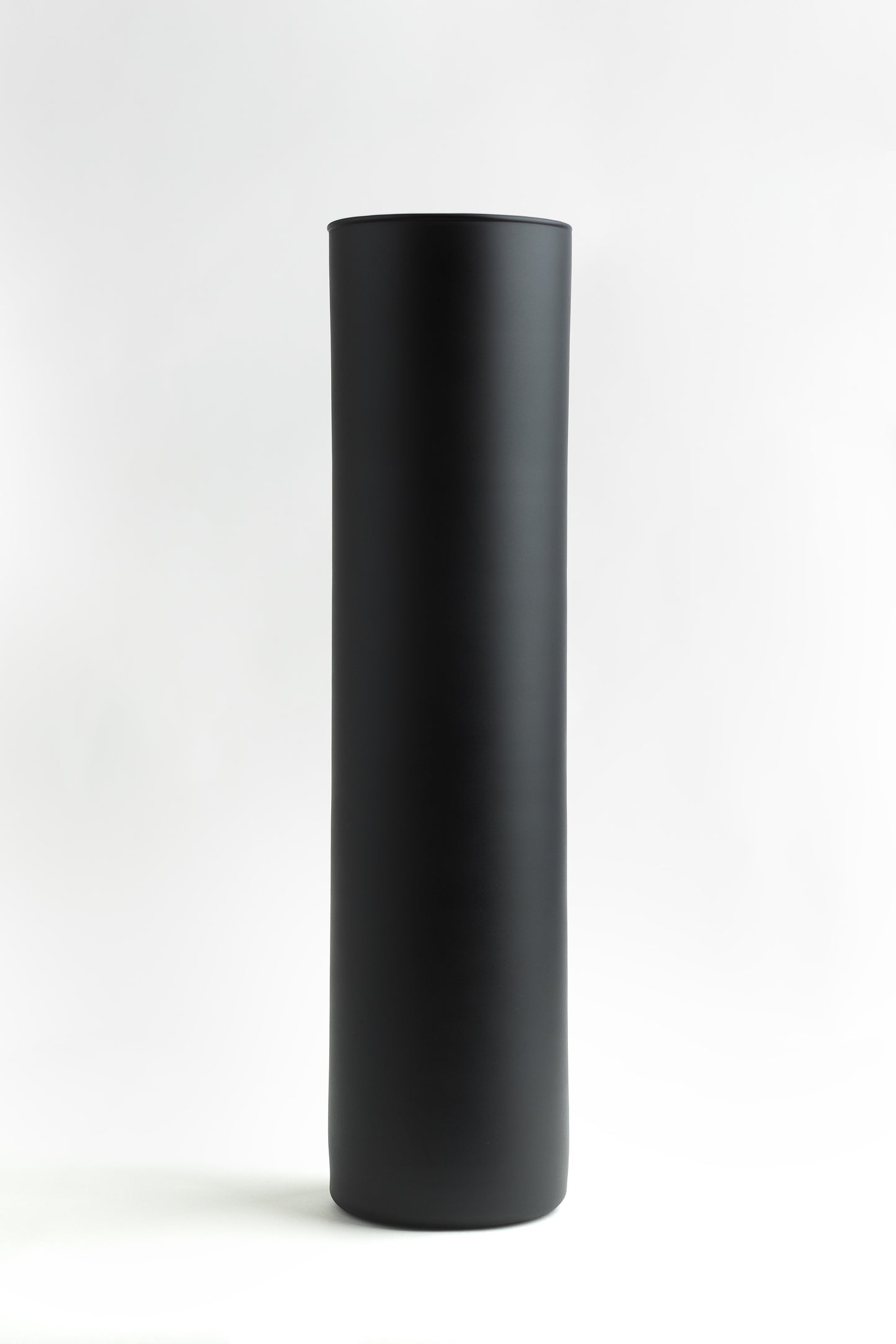 Tobe Onyx – Tall Matte Black Cylinder Vase, 50cm