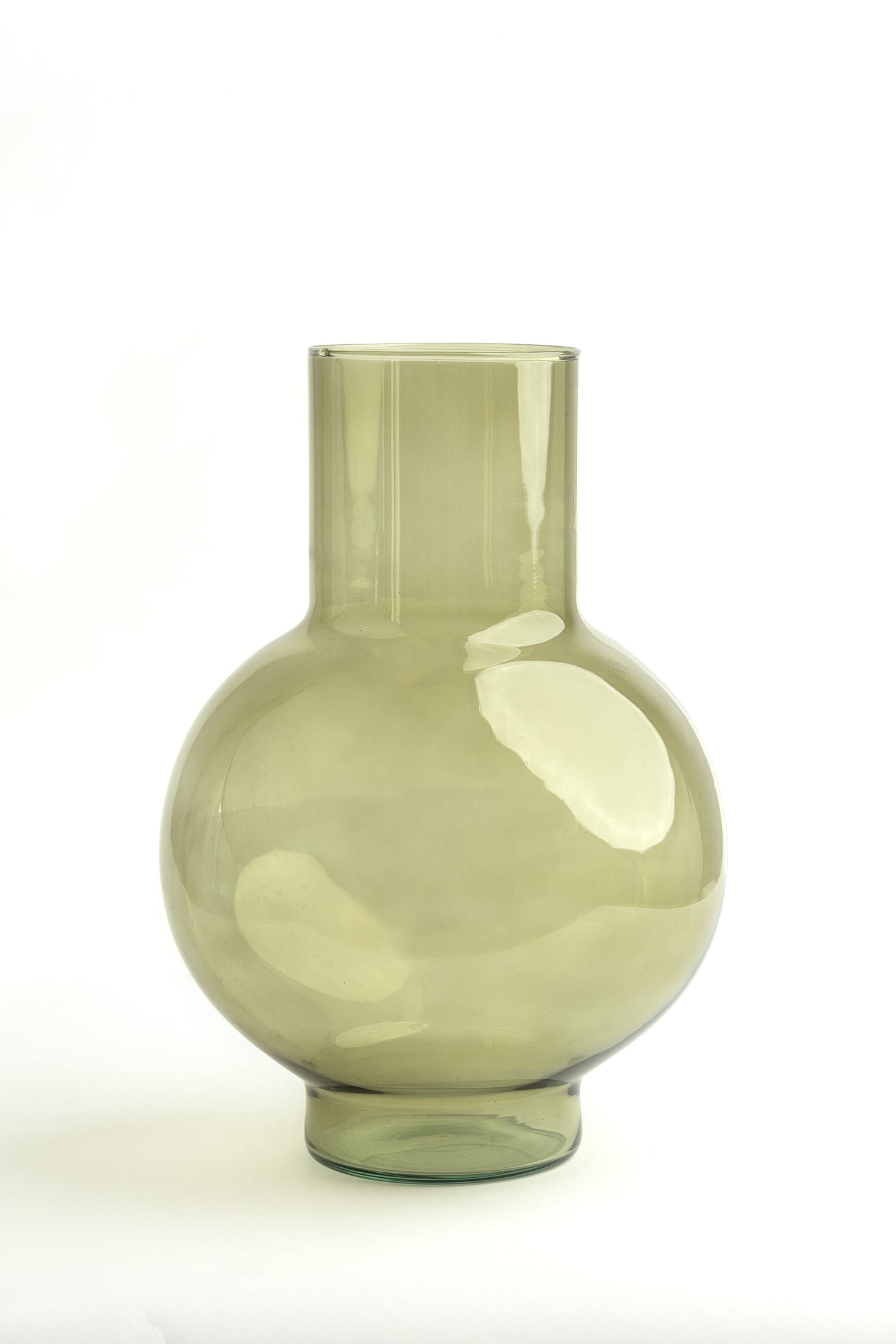 Olive – Rounded Recycled Glass Vase, 30cm