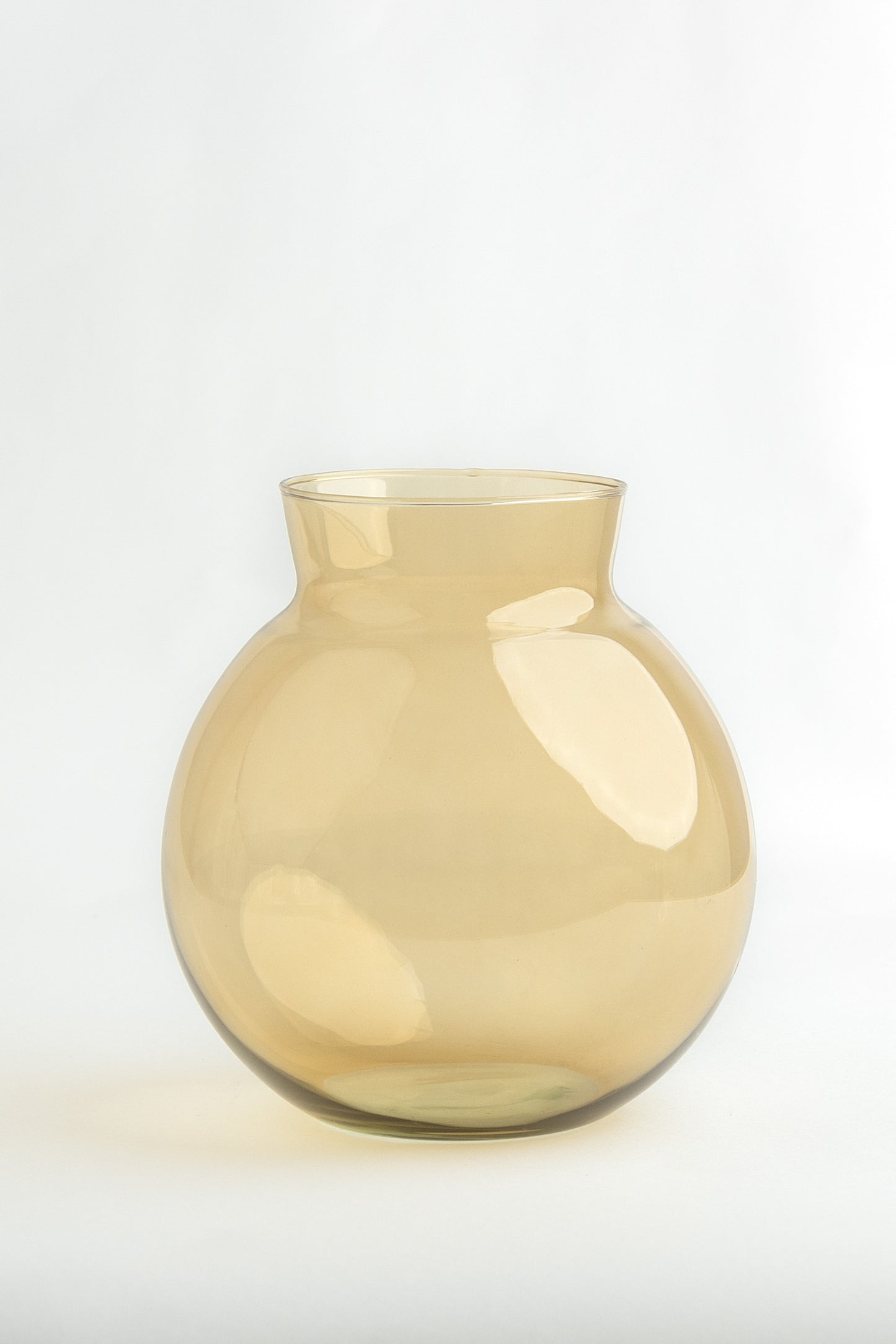 Core – Small Amber Recycled Glass Vase, 18cm