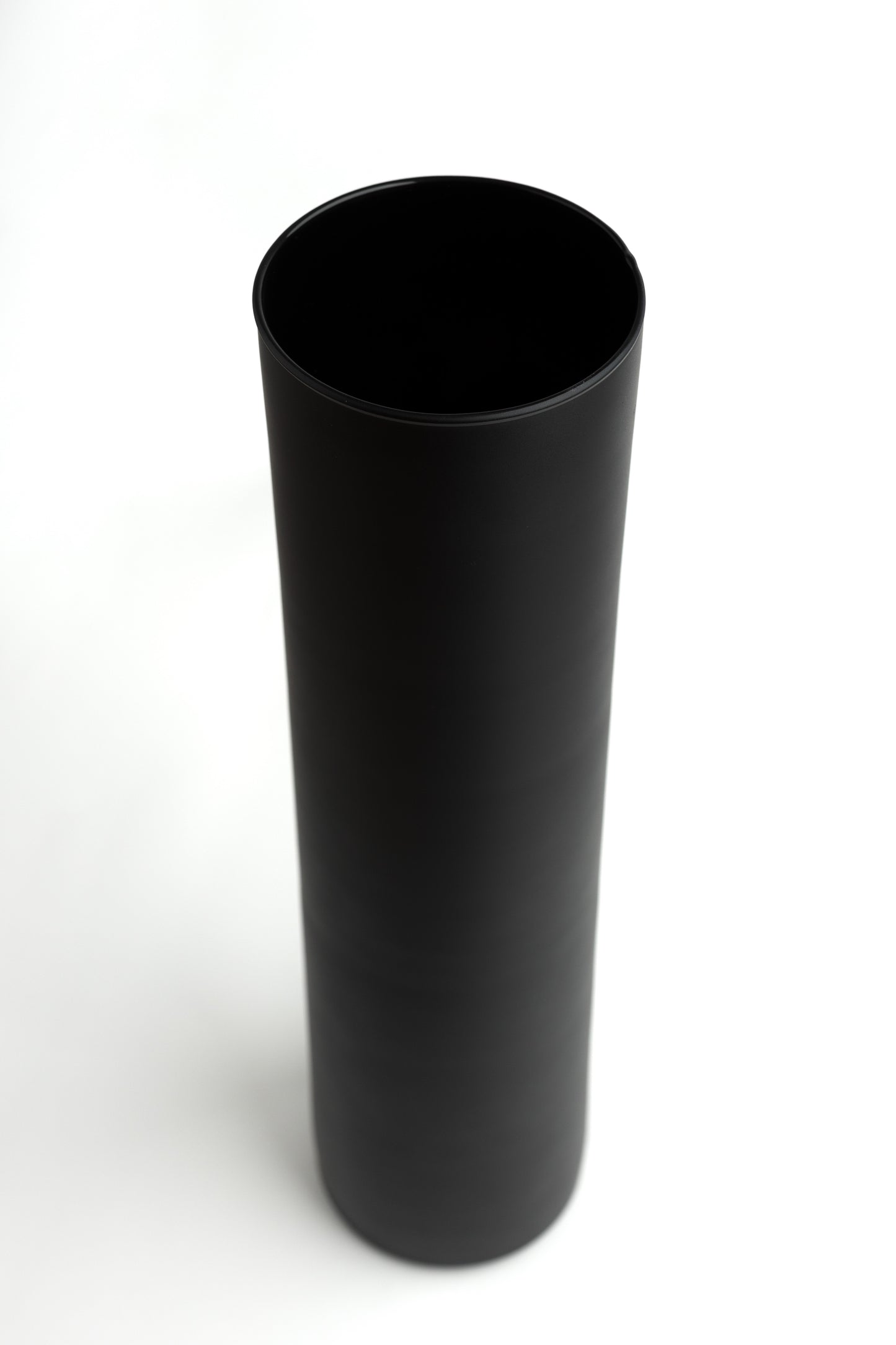 Tobe Onyx – Tall Matte Black Cylinder Vase, 50cm