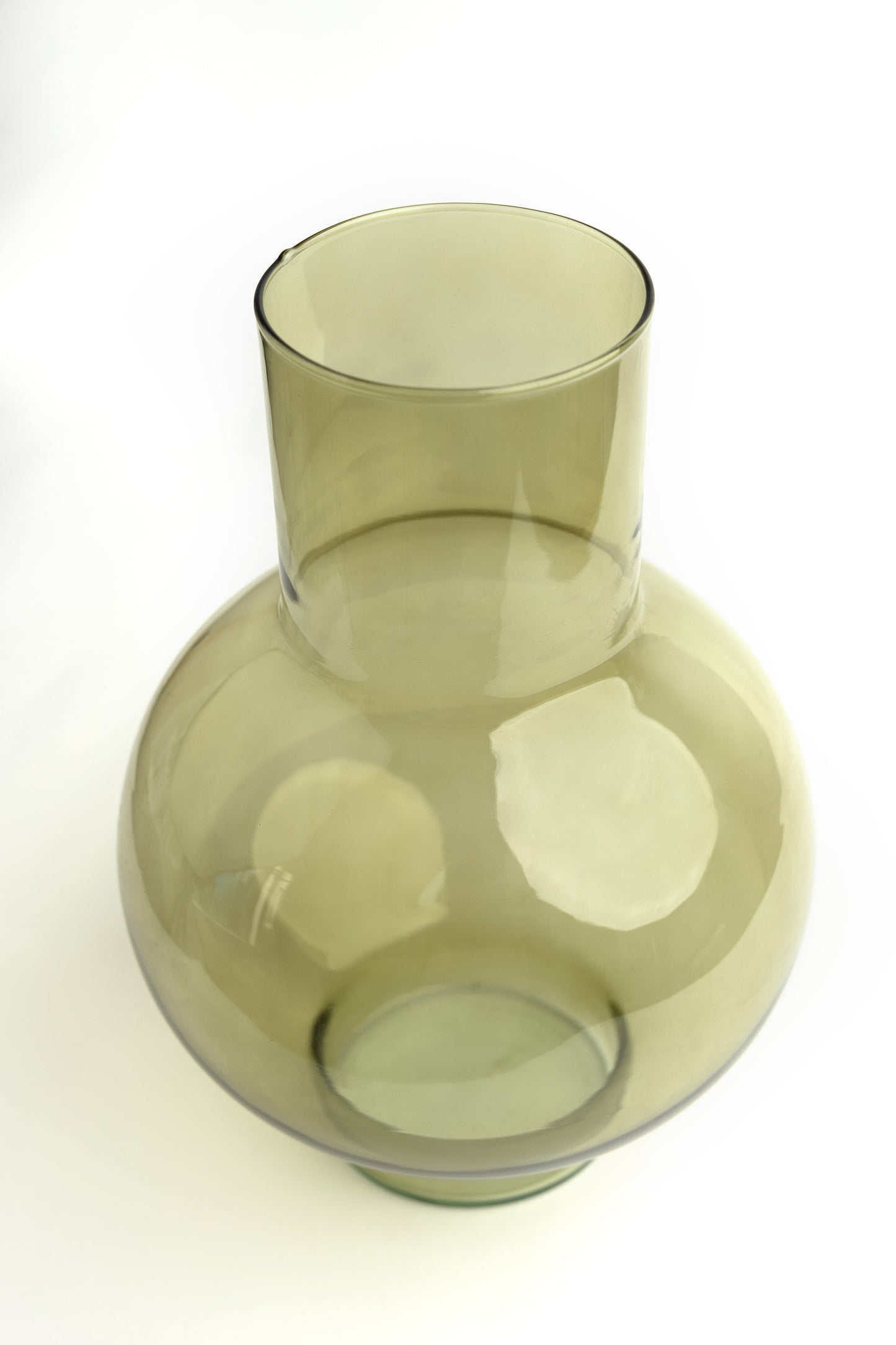 Olive – Rounded Recycled Glass Vase, 30cm