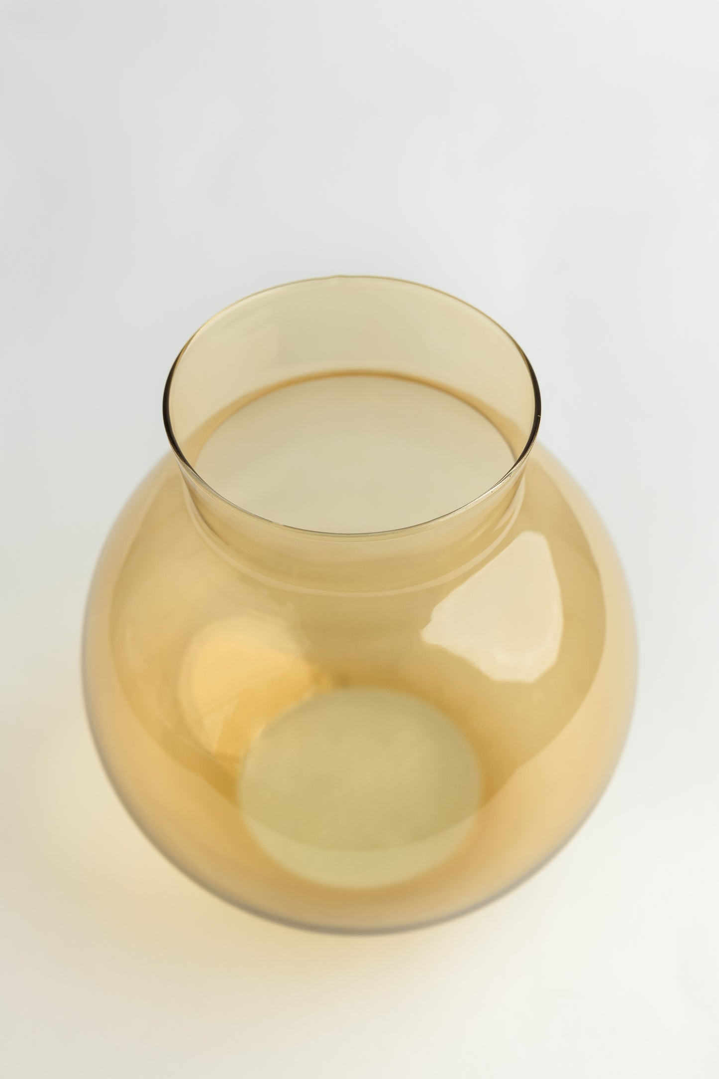 Core – Small Amber Recycled Glass Vase, 18cm