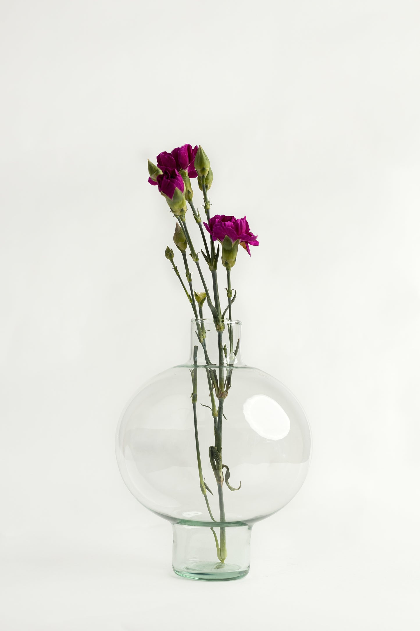 Pearl – Small Clear Recycled Glass Vase, 20cm