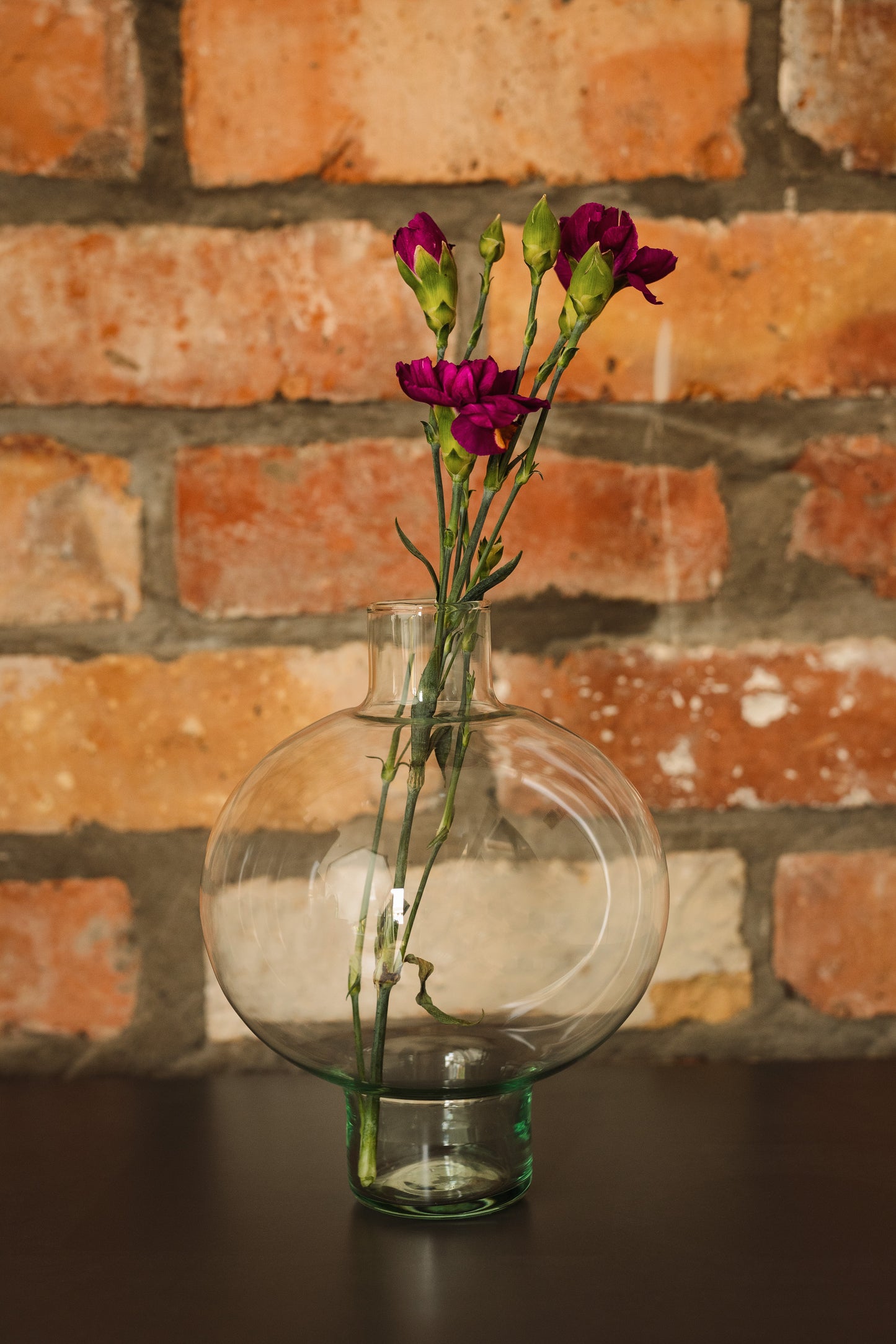 Pearl – Small Clear Recycled Glass Vase, 20cm