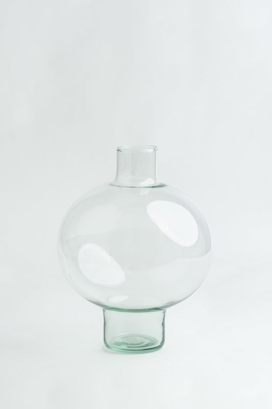 Pearl – Small Clear Recycled Glass Vase, 20cm