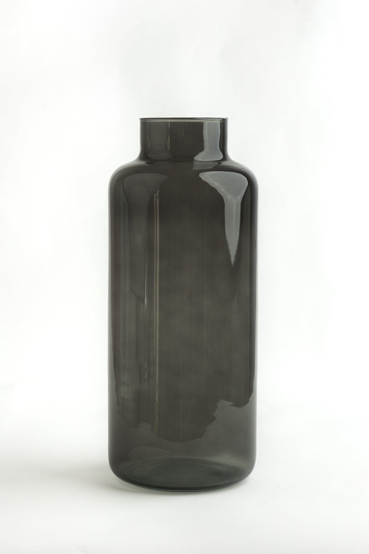 Smoke – Tall Recycled Glass Vase, 35cm