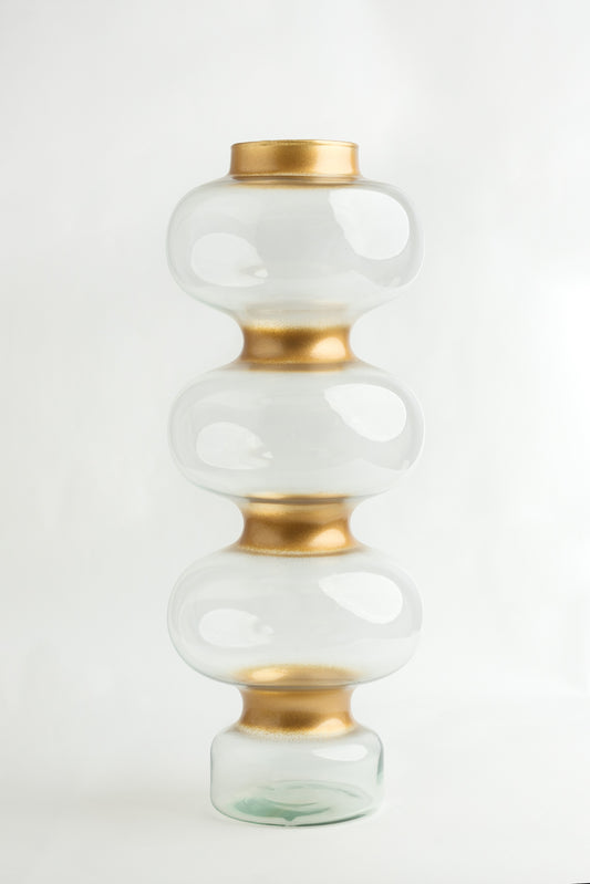 Ballu – Tall Golden Recycled Glass Vase, 50cm